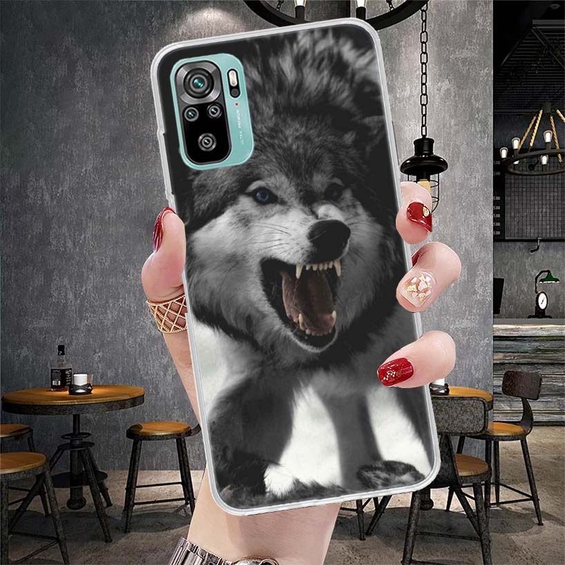 Angry Animal Wolf Fierce Soft Phone Case For Xiaomi Redmi Note 15 14 14S 13 12 Pro Plus 12S 11 11S 11E 10 10S 11T 5G Fundas Coqu