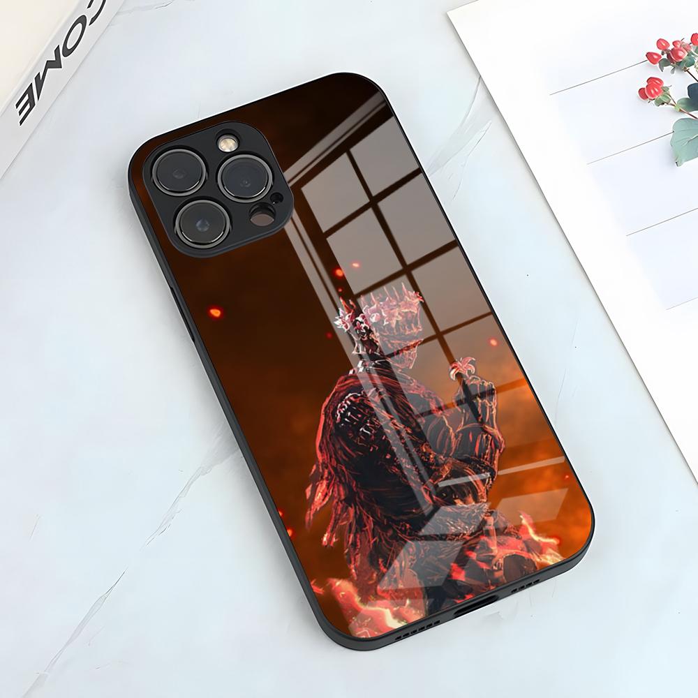 

D-Dark S-Souls Game Phone Case For IPhone 17 Pro Max 15 Pro 16 14 Plus 12 13 Mini 11 Pro Shockproof Glass Cover iPhone17ProMax