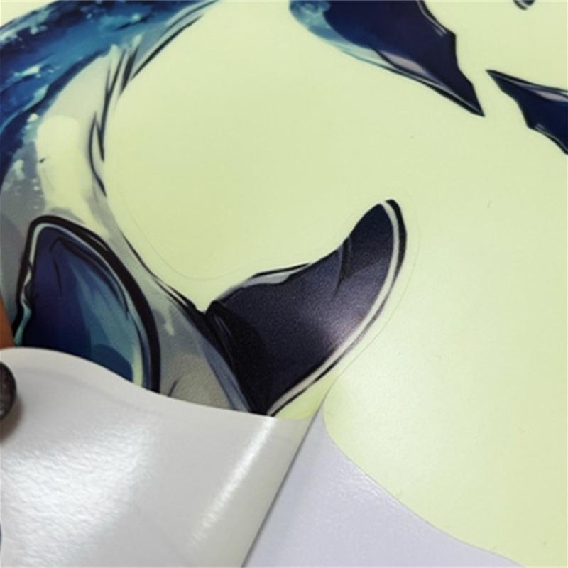 Świecący w ciemności naklejka na toaletę z delfinem samoprzylepna wodoodporna z PCV naklejka do pokoju dziecięcego sypialni łazienki dekoracja domu