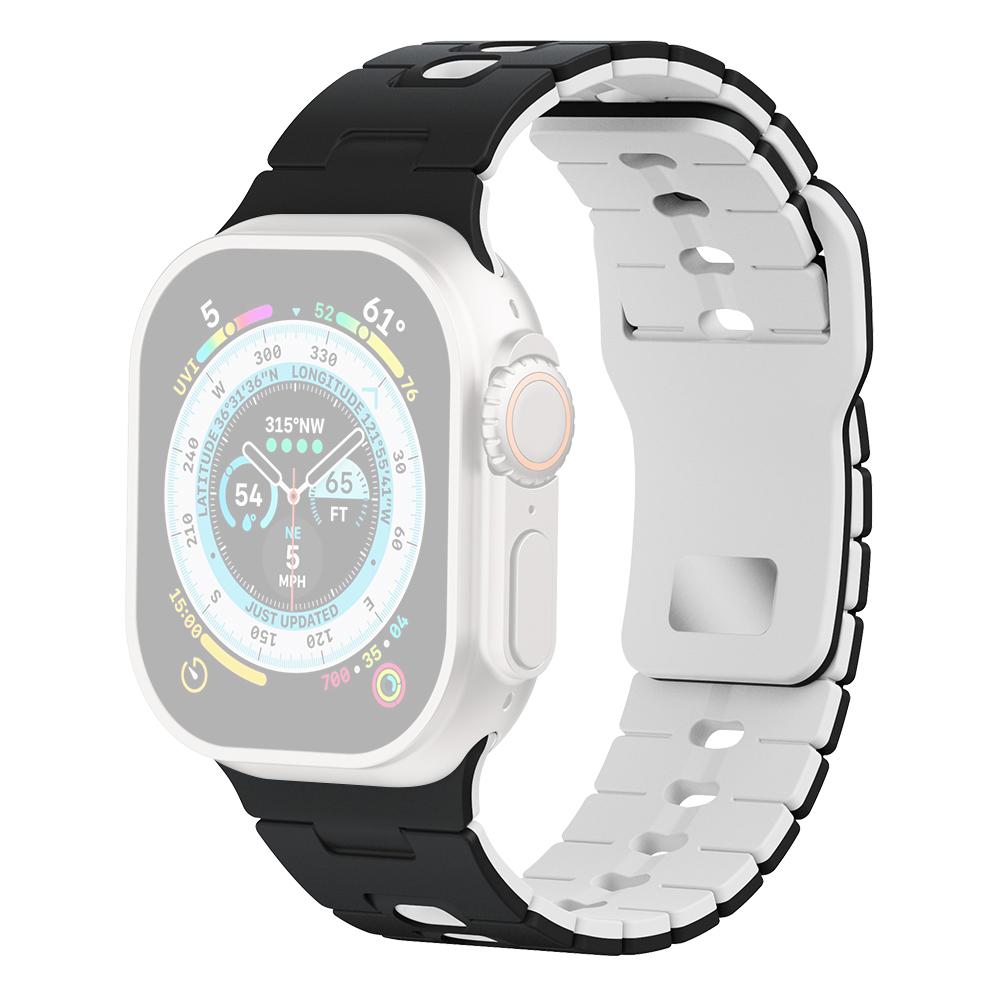 Watch Band for Apple Watch Series 10 Ultra 9 8 7 SE 6 5 4 3 2 1 46mm 49mm 45mm 44mm 42mm Dual Color Silicone Strap