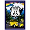 USA Route 66 Metal Signs Wall Poster Plaque Warning Sign Vintage Iron Painting Decoration for Home Cafe Living Room Club Bar