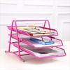 Drawer Style Three-layer File Rack Wire Mesh Desktop Document Rack Desktop Data Tray  Pamphlet