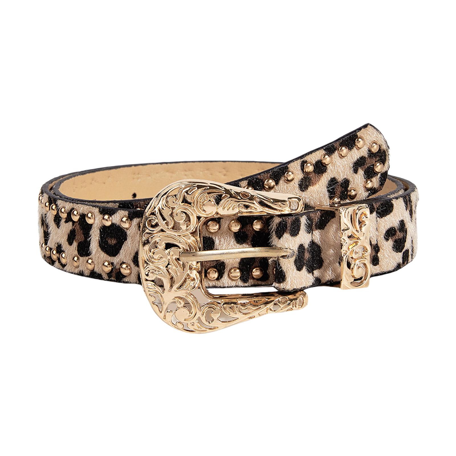 

Rivet Studded PU Belt Adjustable Waistband Pin Buckle Belt for Women Men Cool Waistband Punk Styles Waist Decoration F