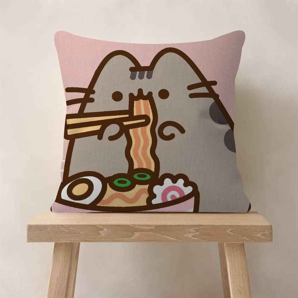 Cute PpusheensS Pillowcase Toon Gift Cushion Cover Bedroom Home Sofa Chair Seat Decor Pillow Case