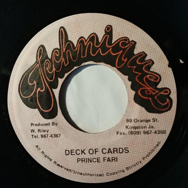 

7-дюймовая пластинка PRINCE FAR I / THE ESCORTS (4) - Колода карт / Я никогда не знал (Сделайте НИКАКИЕ Техники Ямайский Регги, Ска и Даб Использованы