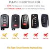 Key Fob Case Cover Holder Keychain for Toyota Tundra Tocoma Sequoia 4Runner Highlander RAV4 Camry Corolla Avalon 4 Buttons