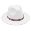 Tibetan Style Top Hat Temperament Jazz Hat British Elegant Felt Hat Big Brim Rivet Woolen Hat Men And Women