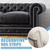 10 buc. 1 Metru Benzi Decorative pentru Unghii Bandă de Finisaj Cuie Tapiterie Pentru Canapea Tăblie Scaun Mobilier Argintiu