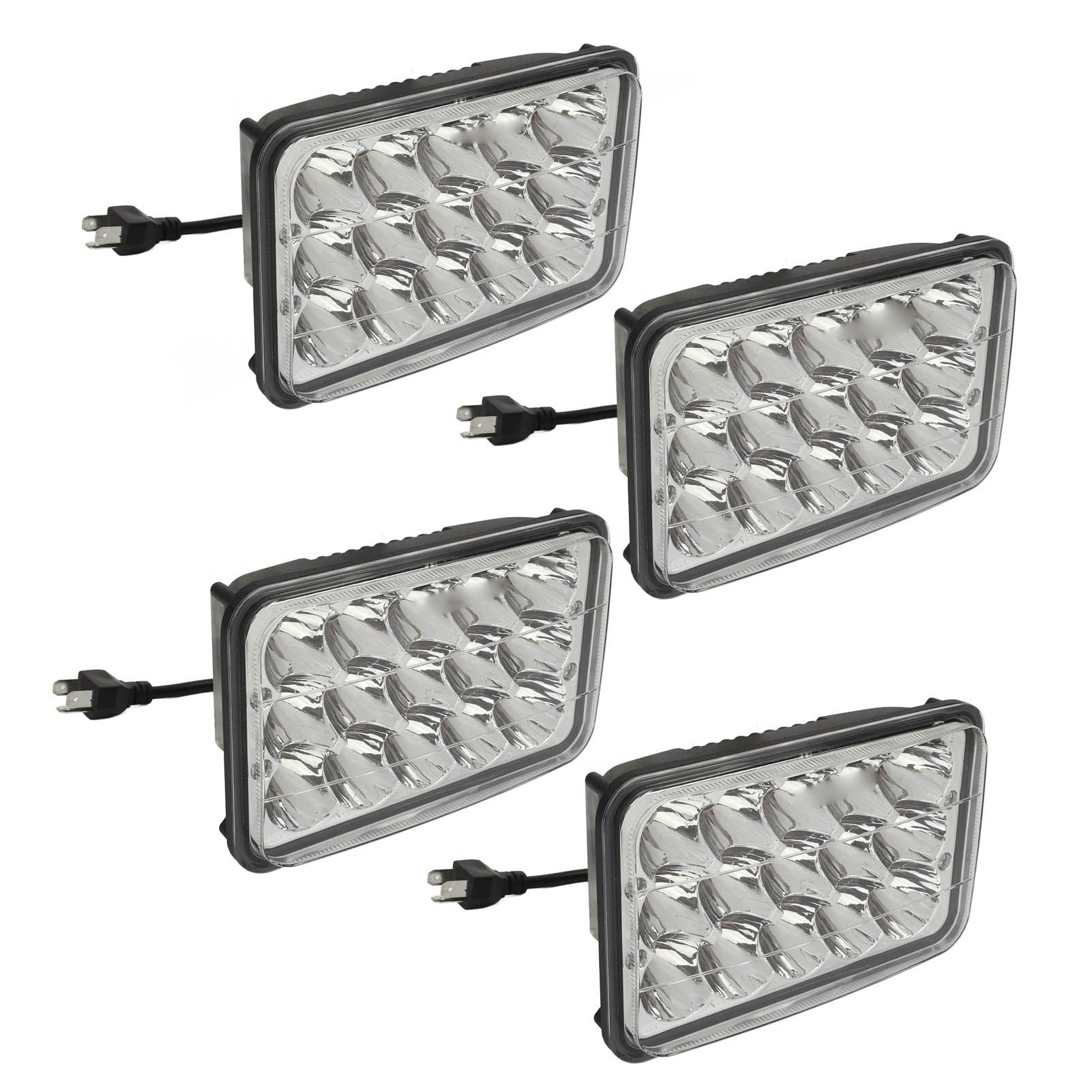 4 шт. Светодиодная фара 4 x 6 дюймов с жгутом проводов Светодиодная фара Замена для Freightliner FLD120 112 FLD Peterbilt