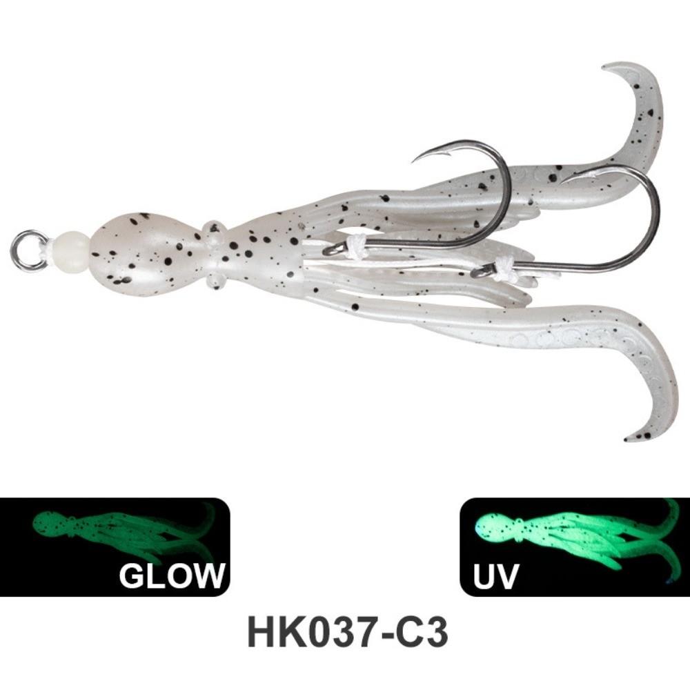 2PCS 5g 9.5cm Squid Jigging Hook HK037 Model Teaser Fishing Lure Octopus Fishing Lure Squid Fishing