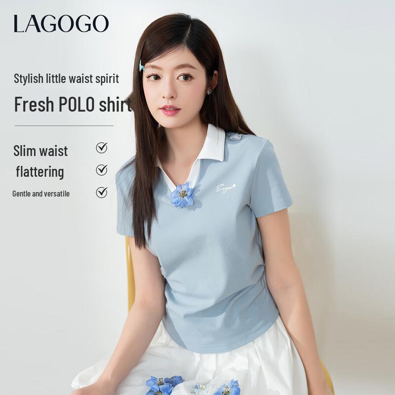 LAGOGO Women s Slim-Fit Polo T-Shirt S