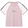 Li Ning Sports Lifestyle Series Color Block Letter Round Neck Short Sleeve T-Shirt Women T-Shirt AHSW606-1