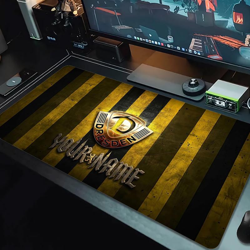 Dynamo Dresden Custom Name Large Size Mouse Pad Large Gaming Table Cushion Non-slip Laptop Tablet Big Mousepad XXL Mat Mini PC Playmat With Lock Edge