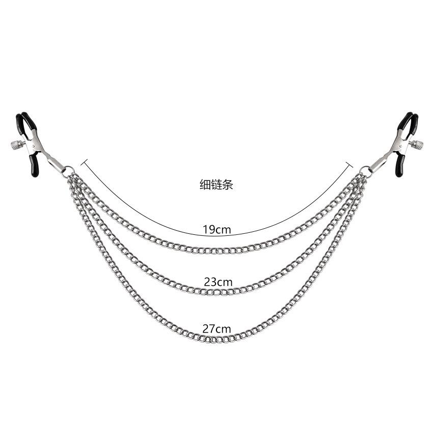 [National Comparison Price] Wildtoy Paradise Smsex Toys Metal Three-Chain Nipple Clamp Multi-Color Can Be Equipped