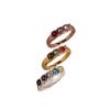 Colorful Zirconia Personalized Fashion Ring with Maillard Accents and December Birthstone
