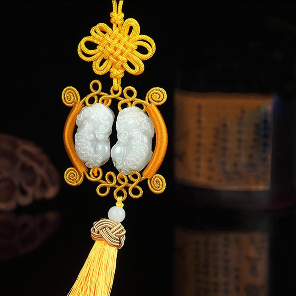 AutoE OTO aksesuar Car Hanging Ornament Blessing Rearview Mirror PiXiu Pendant Tassel Lucky Charm accesorios automovil AutoE OTO aksesuar Car Hanging Ornament Blessing Rearview Mirror PiXiu Pendant Tassel Lucky Charm accesorios automovil