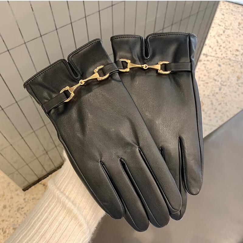 

LCsanyp Women s Winter Fleece-Lined Leather Cycling Gloves