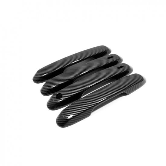 Carbon Fiber Car Door Handles Cover 4pcs For Toyota Land Cruiser 2024 2025