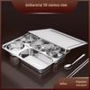 Yangge 316 Stainless Steel Deep 5-Compartment Meal Tray