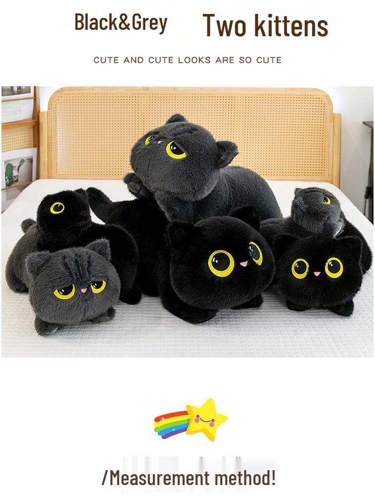 Cross-Border Long Plush Cat Pillow Doll for Girls - Cozy Comfort Bed or Leg-Clamping Toy