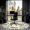 Graafmachine Bedrukte Ronde Vloerkleed Tapijt Stoelkleed Gebiedskleed Entree Deurmatten, voor Kantoorstoel Woonkamer Slaapkamer Keuken.