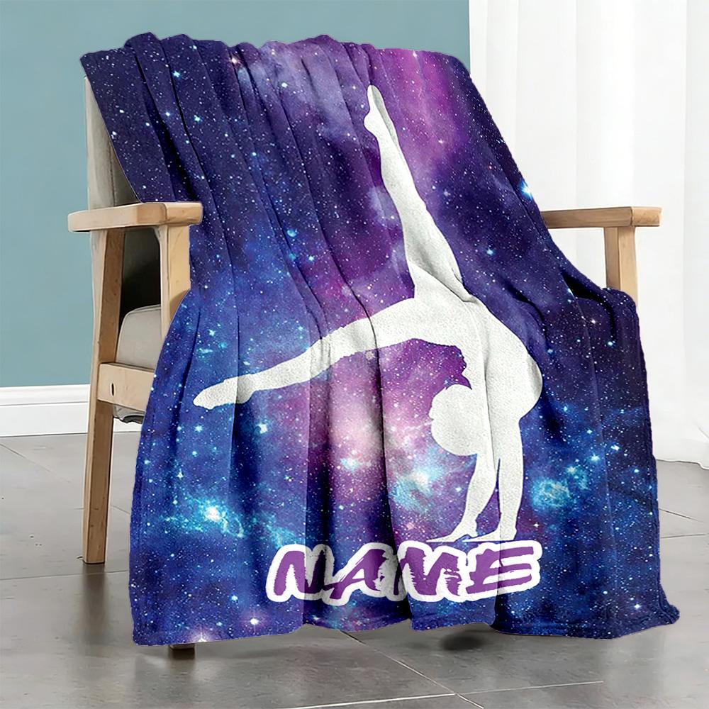 Ballet Customize Your Name Blanket Throw Personalized Blanket Warmthful Decor Suitable for Sofa Office Chair Living Room Home Decor
