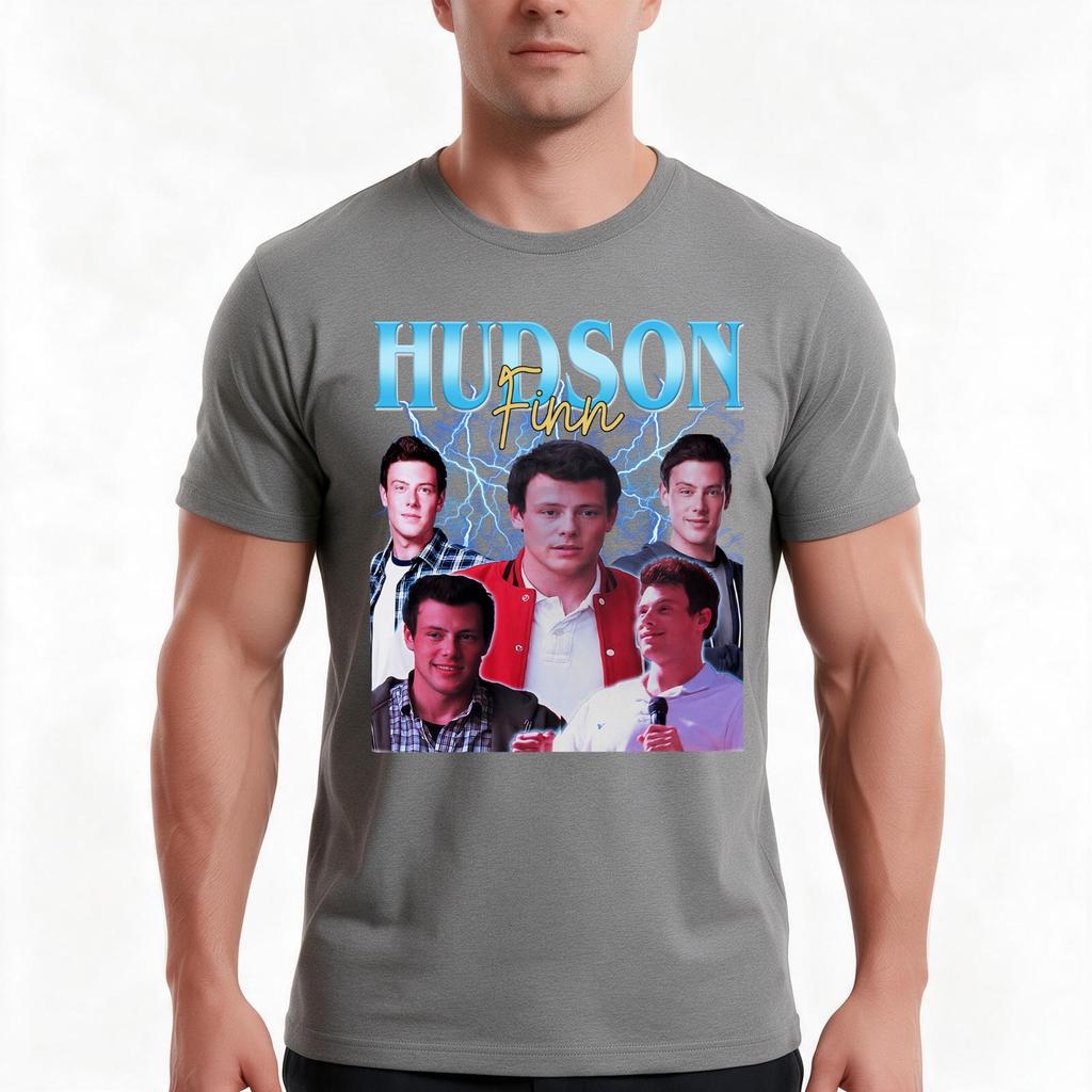 Glee Hudson Tshirt Summer Casual Cotton Tee Oversized Streetwear Tops Vintage Graphic Print Loose Fit Short Sleeve