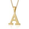Suweibuke Initial Necklace for Men Women Boys Girls, 18K Gold Plated 26 Letters Pendant Necklace, Personalized Jewelry Gifts