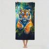 Modischer Druck Tiger Handtuch Trocknen Badehandtuch Anwendbar für Leichtes Schwimmen Camping Yoga Strand Aus