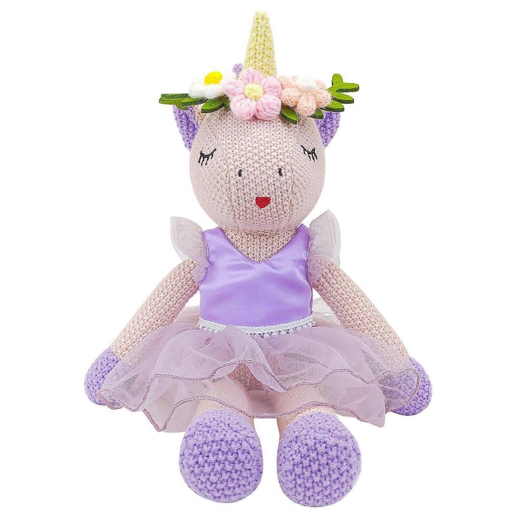 Knitted Unicorn Plushies Plush Toy Stuffed Animals Doll Kids Gifts 40cm