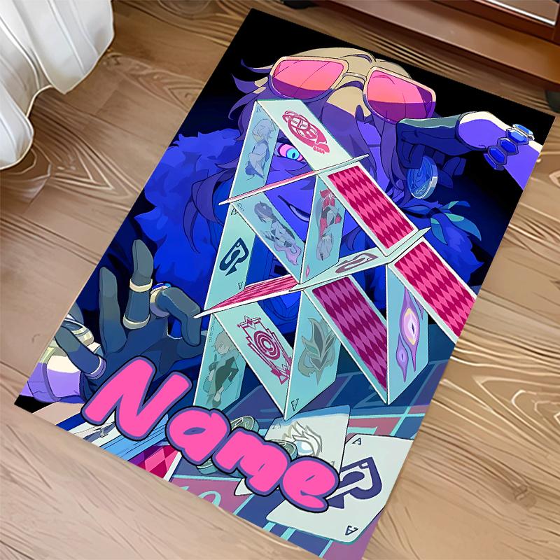 Custom personalization Anime Honkai Star Rail Aventurine Print Area Rug - Soft, Washable Non-Slip Indoor Mat,Living Room,Home&Office Decorative Rug