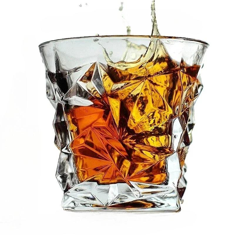 

280 мл/290 мл хрустальный бокал креативный вращающийся виски со льдом узорчатый коктейльный бокал бар пивной стакан 201-300ml