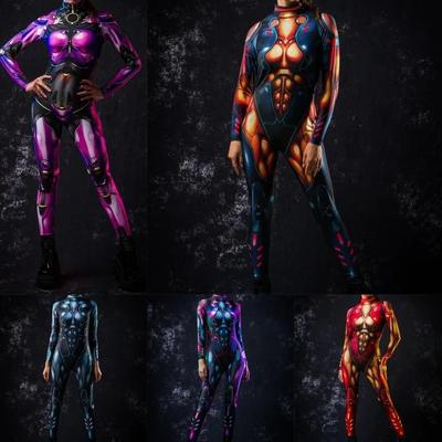 3D-Digitaldruck Bühnenkostüme für Erwachsene, Halloween-Events, Karneval, Mottoparty, Cosplay-Outfit, Pretend Game-Overall