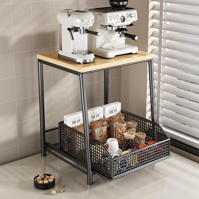 Kaffeemaschinen-Sideboard mit Aufbewahrung für Teebeutel, Brot, Snacks, Desserts, Kaffeekapseln und Tassen