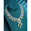 Luxury Sparkling Yellow Waterdrop AAA Cubic Zircon Choker Necklace Bridal Dangle Tassel Drop Shape Wedding Charming Jewelry