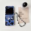 Phone Case For Samsung Galaxy Z Flip 6 5 4 3 Cute White Clouds Bracelet Straight Edge Cover For Samsung Z Flip6 ZFlip6