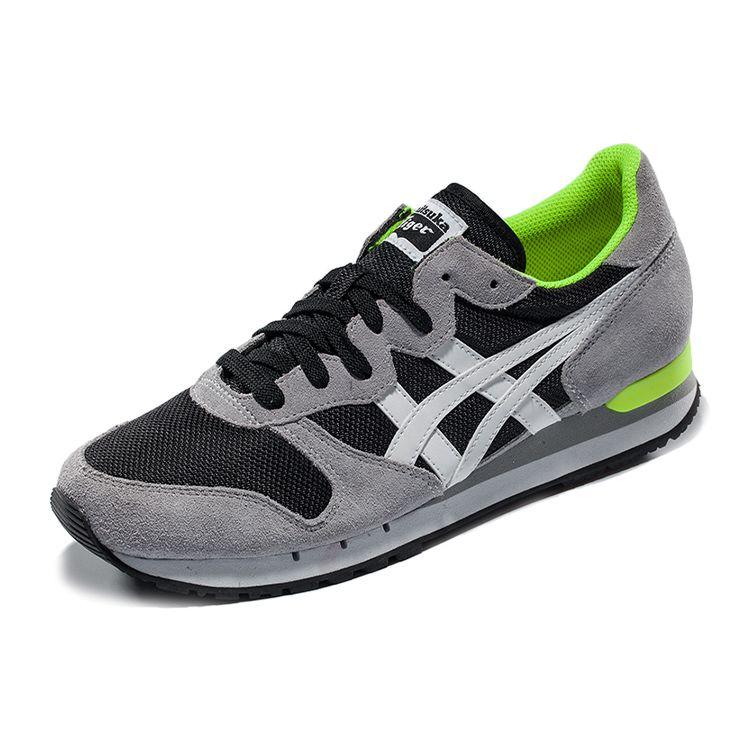 ONITSUKA TIGER Alvarado Cómodas Duraderas de Caña Baja Casual Zapatillas para Correr Unisex Zapatilla Negra Blanca D6C4N-9001