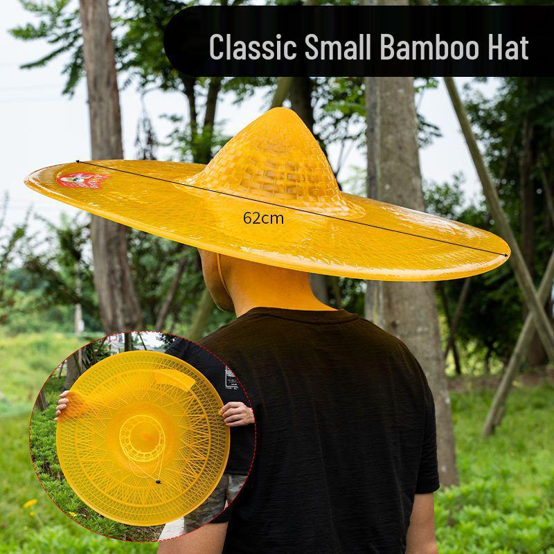 Conical Rain Hat: Waterproof Sanitation Worker Headwear and Fishing Umbrella