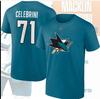 New Apparel Macklin Celebrini #71 San Jose Sharks T-Shirt Custom Number Unisex T-Shirt