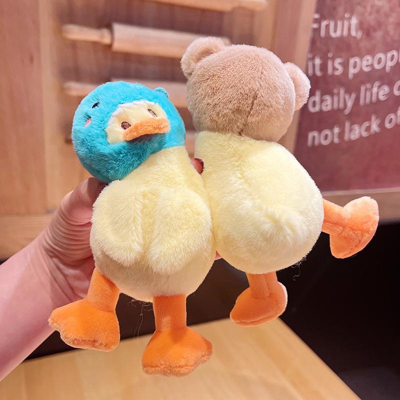 Cute Plush Keychain Women Doll Keychain Cartoon Lovely Duck Car Bag Accessory Cute Plush Boy Girl Couple Keyring Lover Pendant