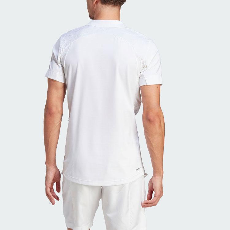 Adidas 2023 Grand Slam Tennis Series Aeroready Freelift Pro Polo With Emblem Logo Men Tops White IA7099