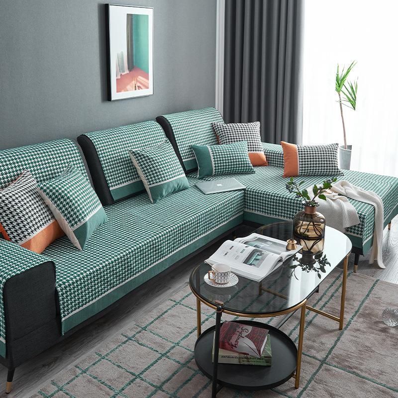 Nordic Simple Sofa Cushion Fabric Four Seasons Universal Light Luxury Four Seasons Non-Slip Cushion Modern Sofa Cover