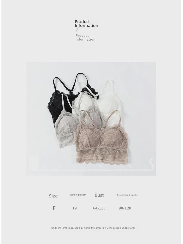 Lace Bra with Beautiful Back and Thickened Coaster - Sexy, Anti-Exposure Tube Top