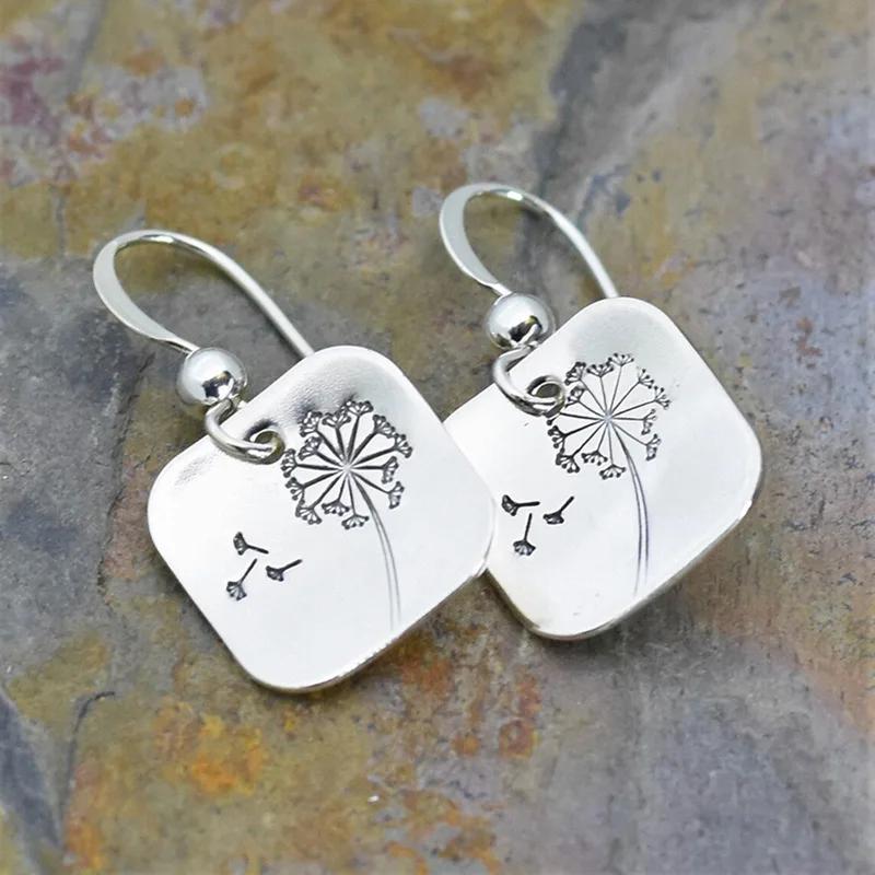 2026 New Minimalist Retro Round Dandelion Earrings, Elegant Ladies Palace  High-end Fashion Single Item Earrings Copper