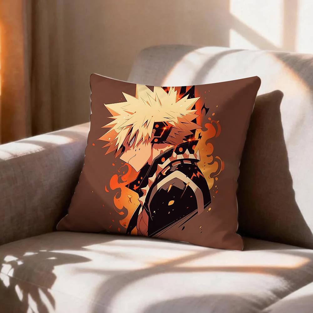 COOL Bakugo AAnime KKatsuki  Pillow Case Pattern Printed Pillowcase For Living Room Sofa Cushion Cover
