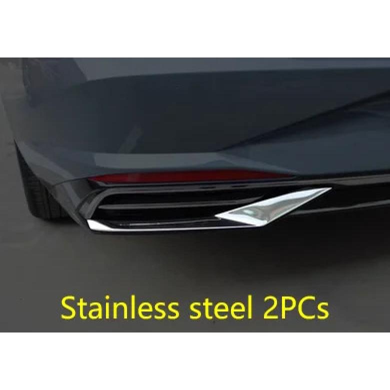For Hyundai Elantra Avante ABS/Steel Eyebrow Rear Exhaust Muffler Tip Pipe Trim Decoration Fog Light Accessories