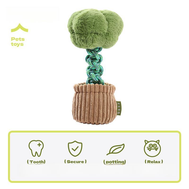 

Tianyuan игрушка для собак, устойчивая к укусам, зубная шлифовальная веревка, игрушка с узлом, инструмент для снятия звука, креативная овощная игрушка для собак зелёный