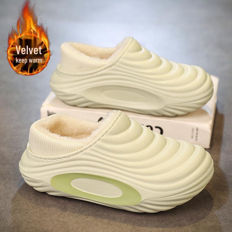 2025 Winter New Arrival Kids' Cotton Slippers - Warm, Closed-Back, for Boys & Girls, Medium/Large Sizes, Parent-Child Matching