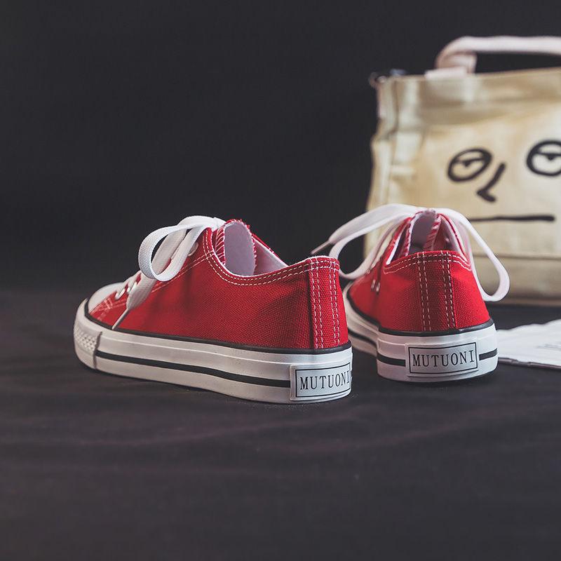 Fashion Canvas Shoes for Women Flat Whit Lace Up Spring Autumn Woman Footwear Original New in High Quality Trends 2025 Daily Routine 39