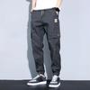 Herren Cargohose, lose Knöchelbund, mehrere Taschen, Kordelzug, elastische Taille, weich, atmungsaktiv, einfarbig, Fitnessstudio, Training, Joggen, Jogginghose, lange Hose